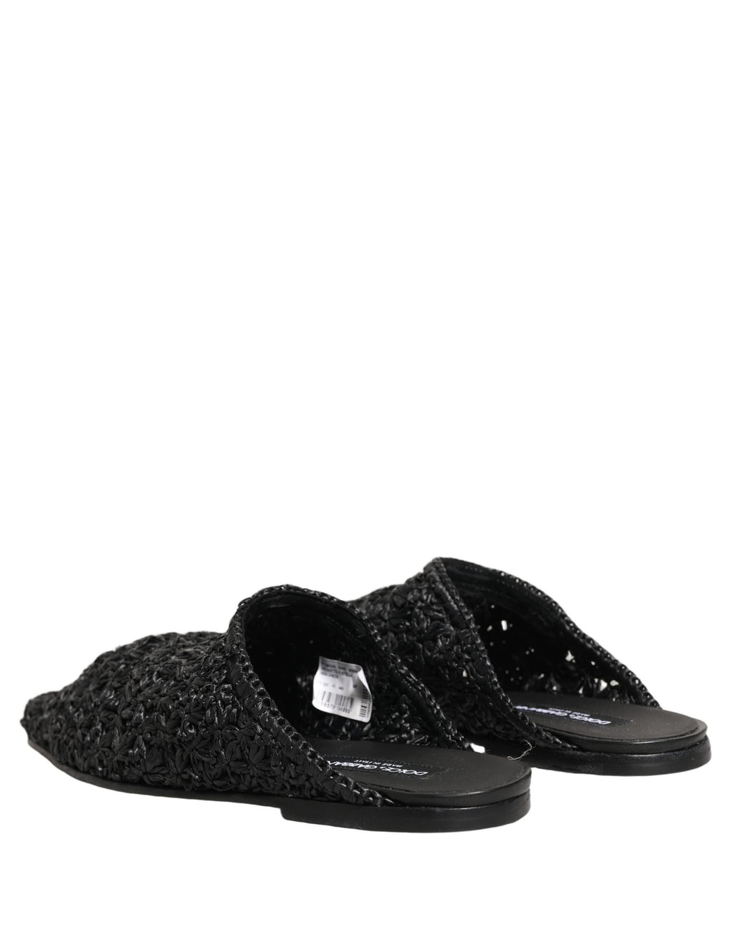 Dolce & Gabbana Schwarze Mules Pantoletten Herren Flats Schuhe
