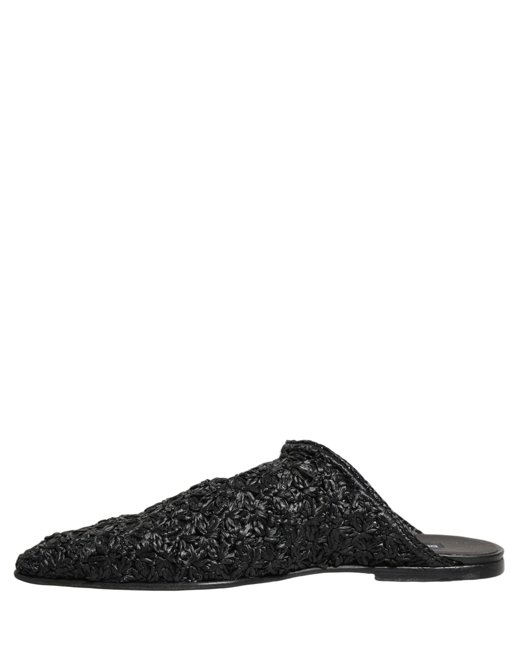 Dolce & Gabbana Schwarze Mules Pantoletten Herren Flats Schuhe