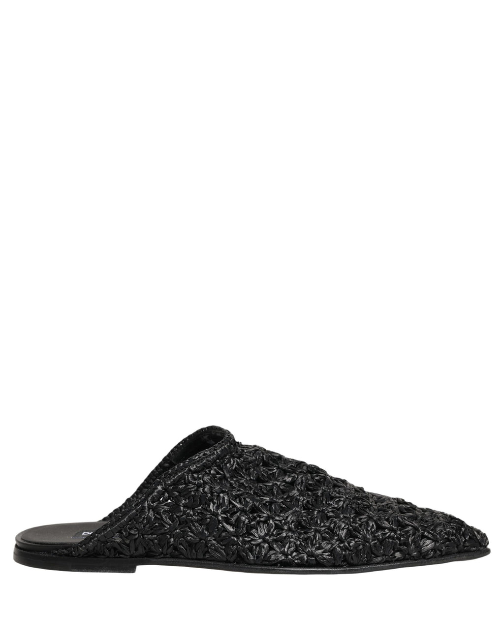 Dolce & Gabbana Schwarze Mules Pantoletten Herren Flats Schuhe