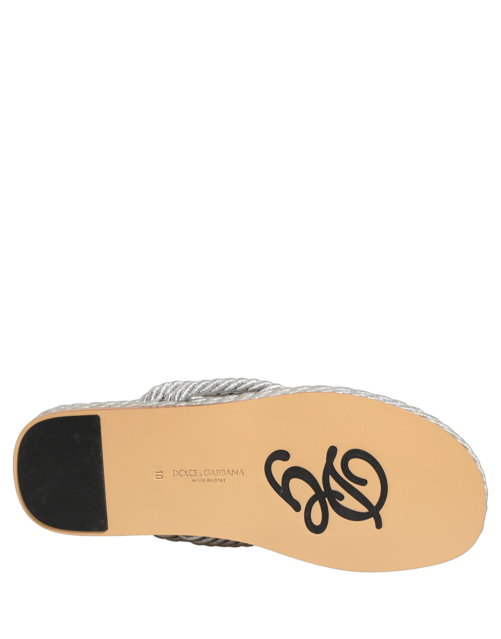 Dolce & Gabbana Sandalen mit Seil-Detail aus Silber