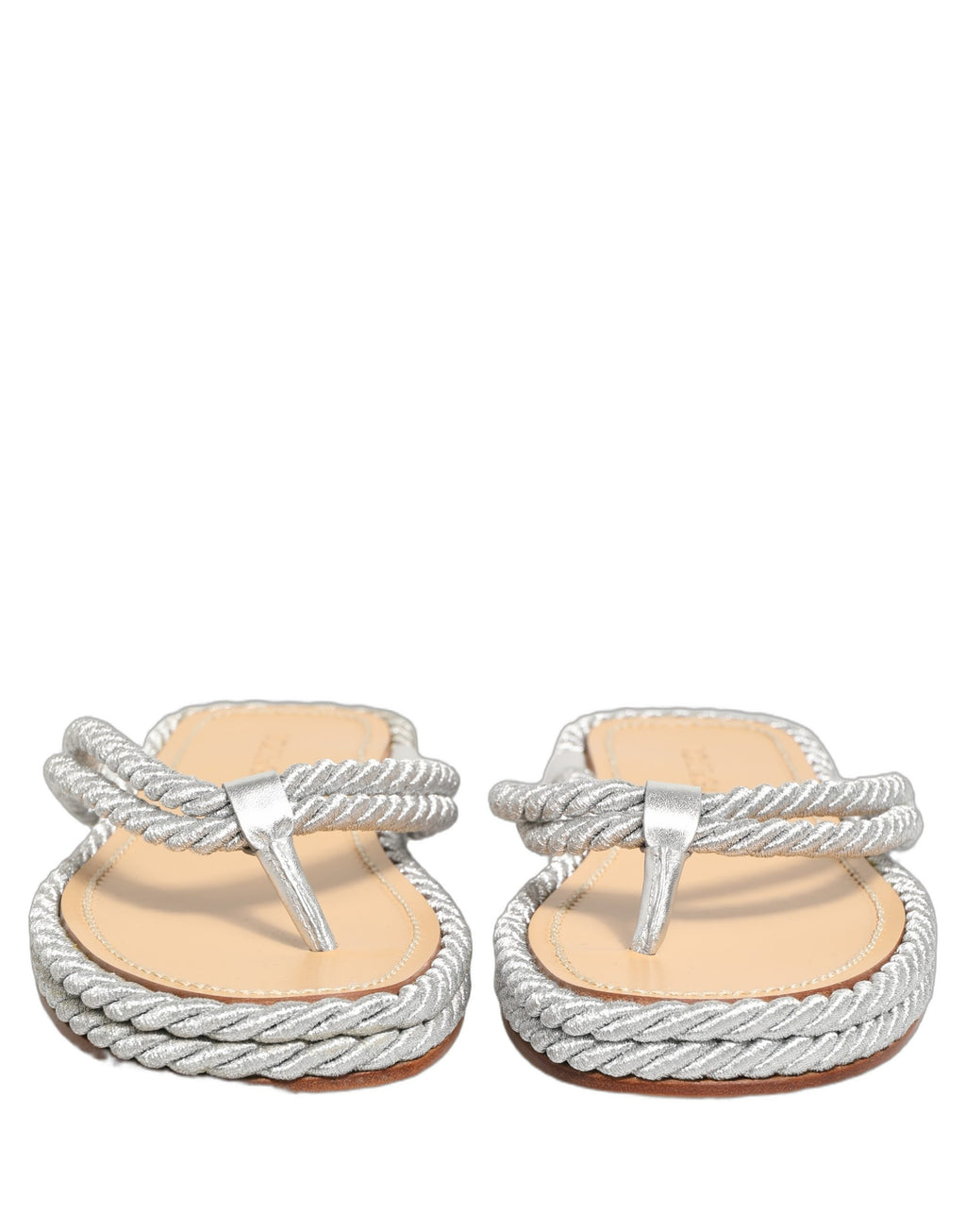 Dolce & Gabbana Sandalen mit Seil-Detail aus Silber