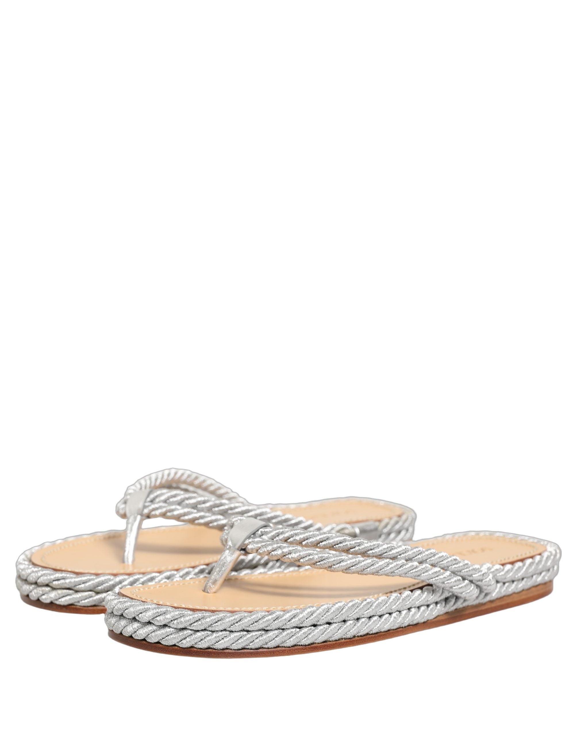 Dolce & Gabbana Sandalen mit Seil-Detail aus Silber