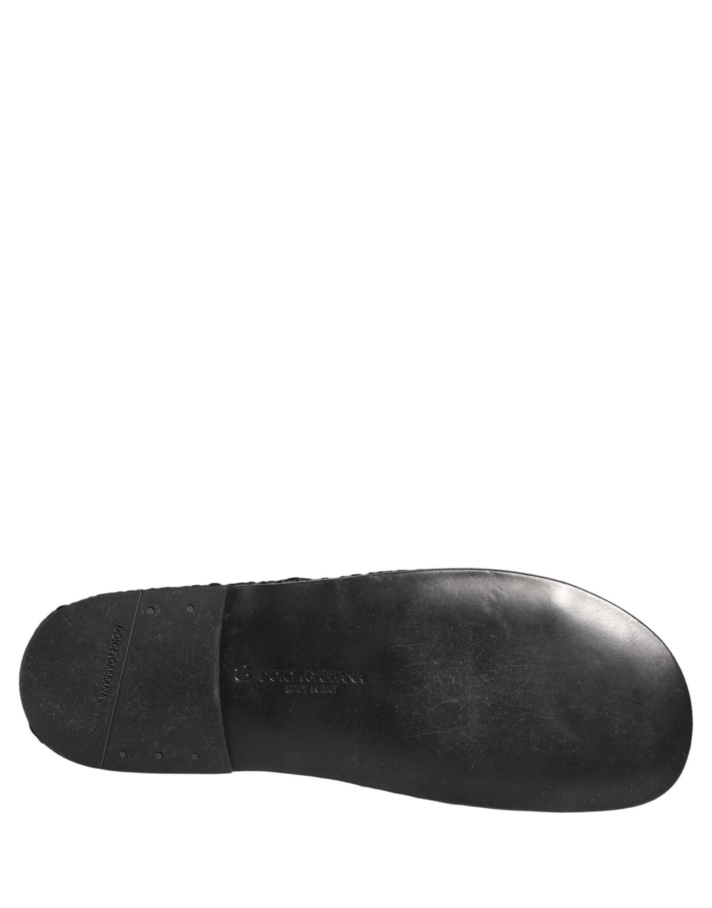 Dolce & Gabbana Schwarze Stoff-Slipper Sandalen Flache Schuhe
