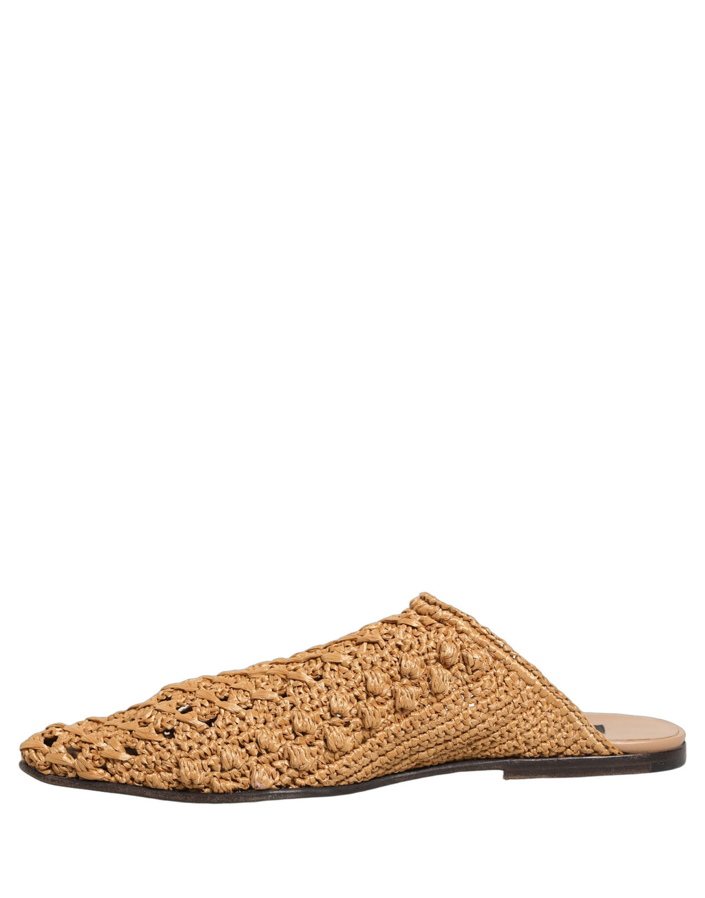 Dolce & Gabbana Beige geflochtene Espadrille-Sandalen
