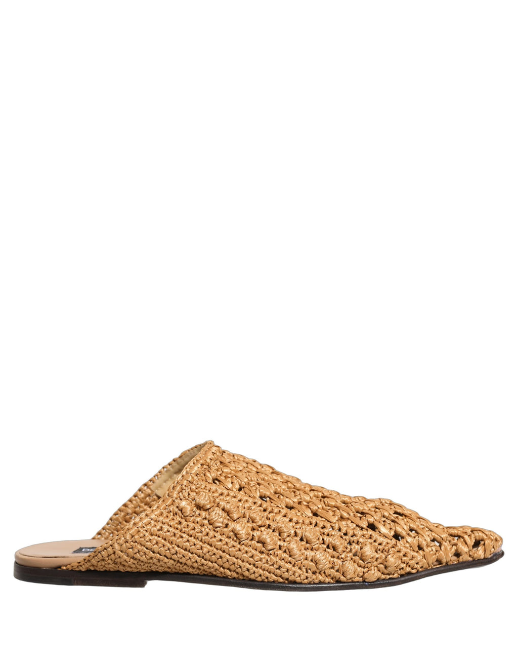 Dolce & Gabbana Beige geflochtene Espadrille-Sandalen