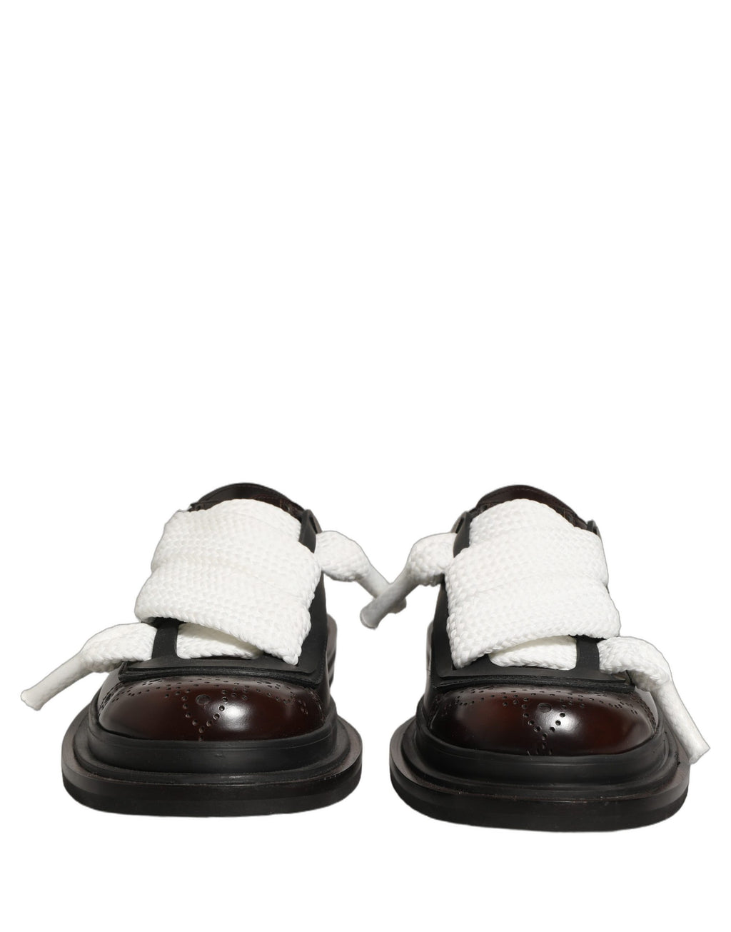 Dolce & Gabbana Braune Leder Pantoletten Herrenschuhe