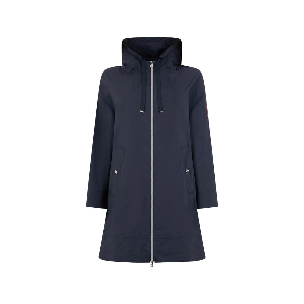 Herno Blauer Mantel aus Elastan