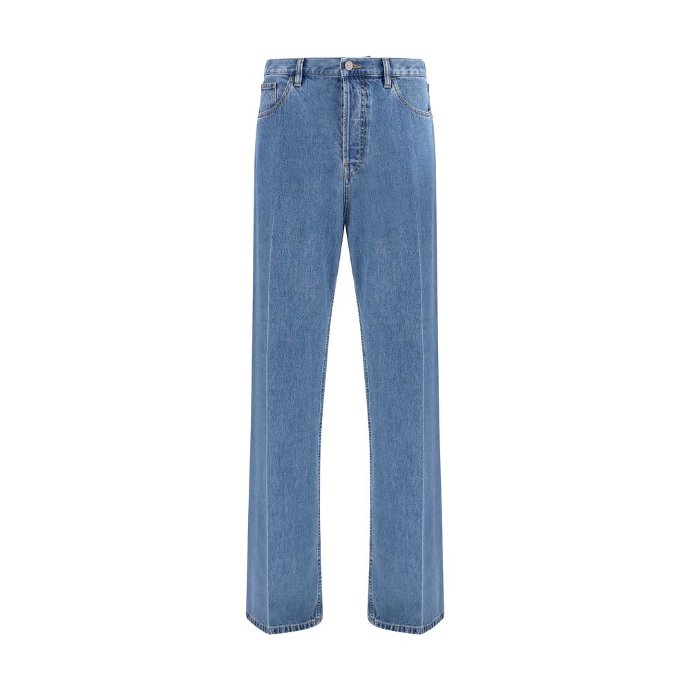 Valentino Blaue Jeans aus Baumwolle im geraden Schnitt