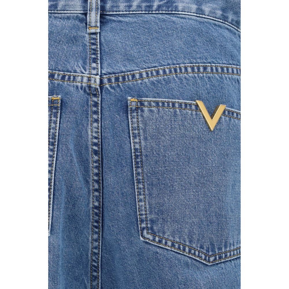 Valentino Blaue Jeans aus Baumwolle im geraden Schnitt