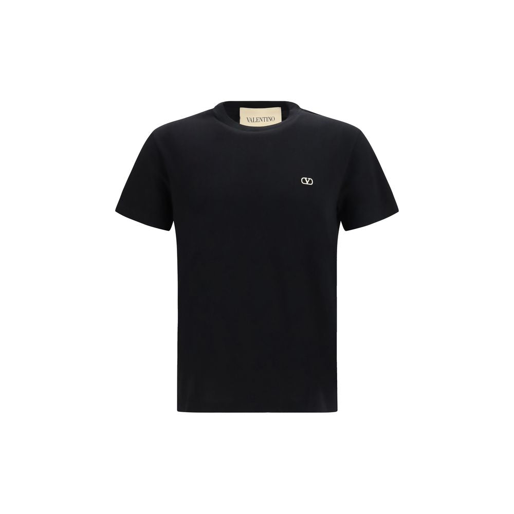 Valentino Schwarzes Baumwoll-T-Shirt