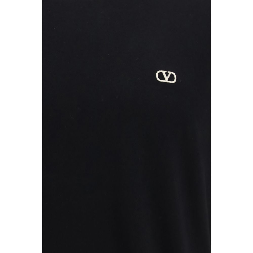 Valentino Schwarzes Baumwoll-T-Shirt