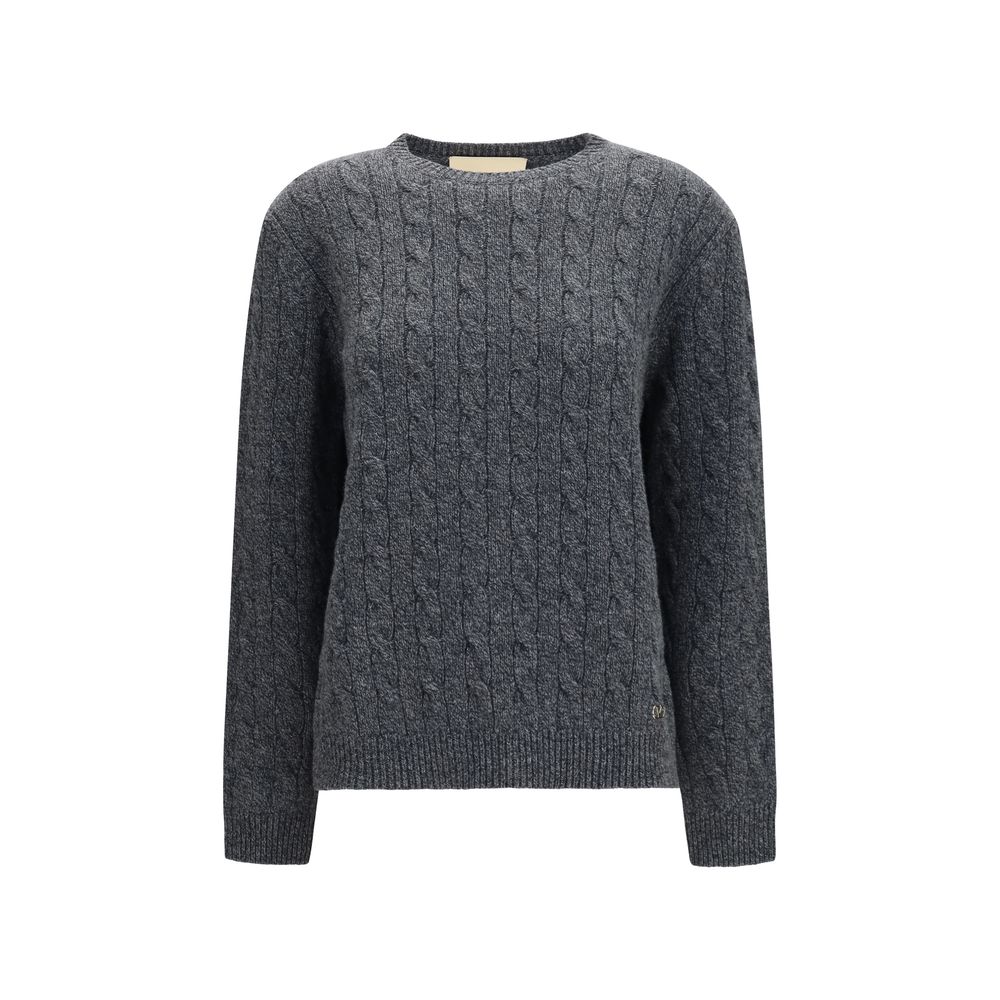 Valentino Grauer Oves Aries Wollpullover