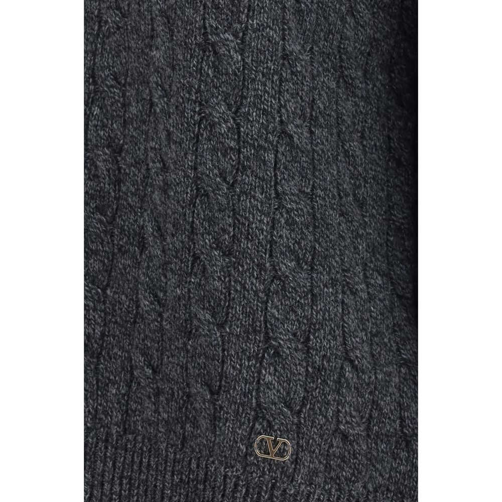 Valentino Grauer Oves Aries Wollpullover