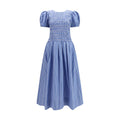 Ganni Blaues Baumwoll-Freizeitkleid