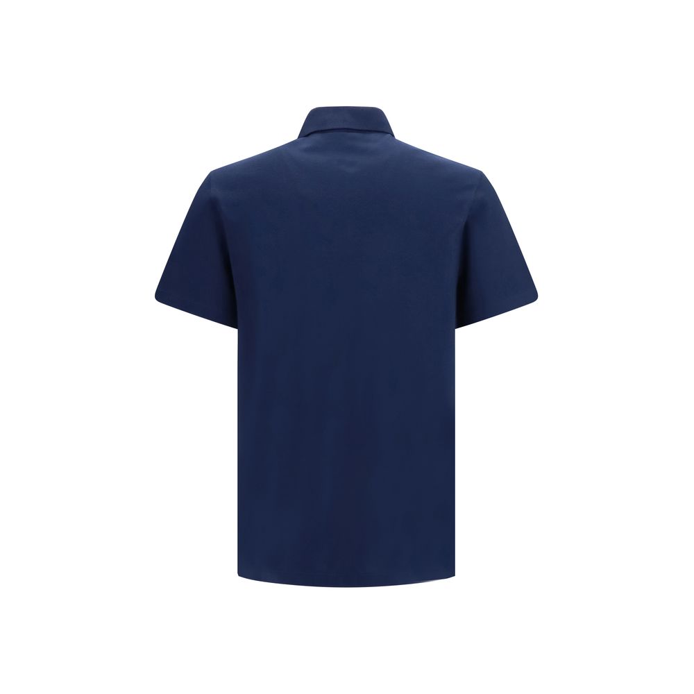 Valentino Blaues Baumwoll-Polohemd