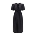 Ganni Schwarzes Baumwoll-Freizeitkleid