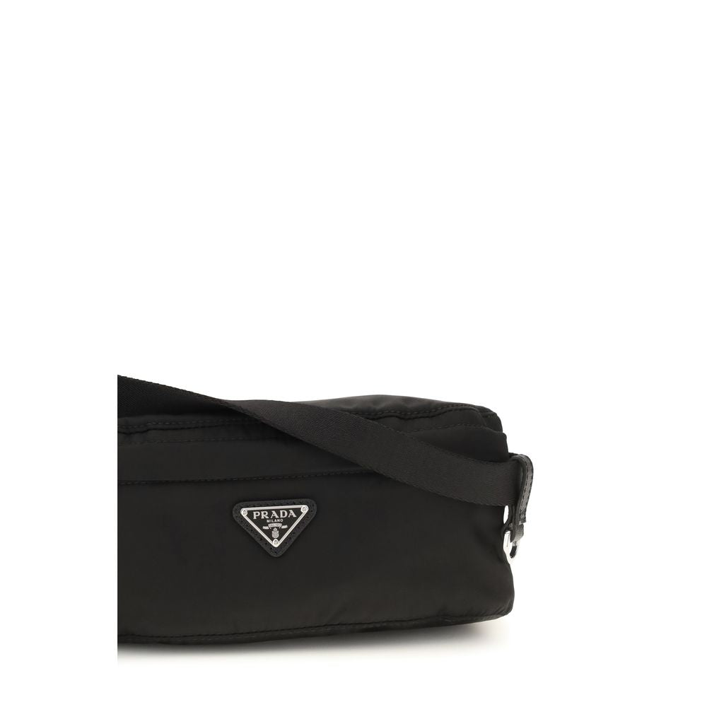 Prada Schwarze Clutch aus recyceltem Polyamid