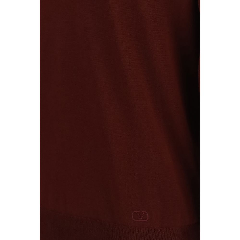 Valentino Bordeaux Woll-Polohemd Oves Aries