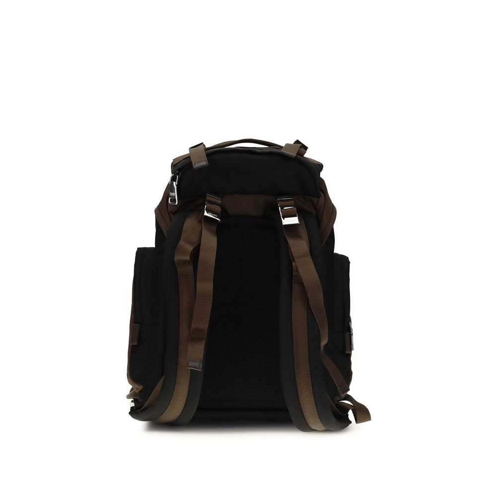 Prada Brauner Rucksack aus recyceltem Polyamid