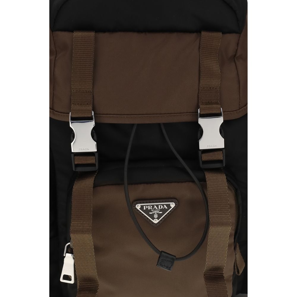 Prada Brauner Rucksack aus recyceltem Polyamid