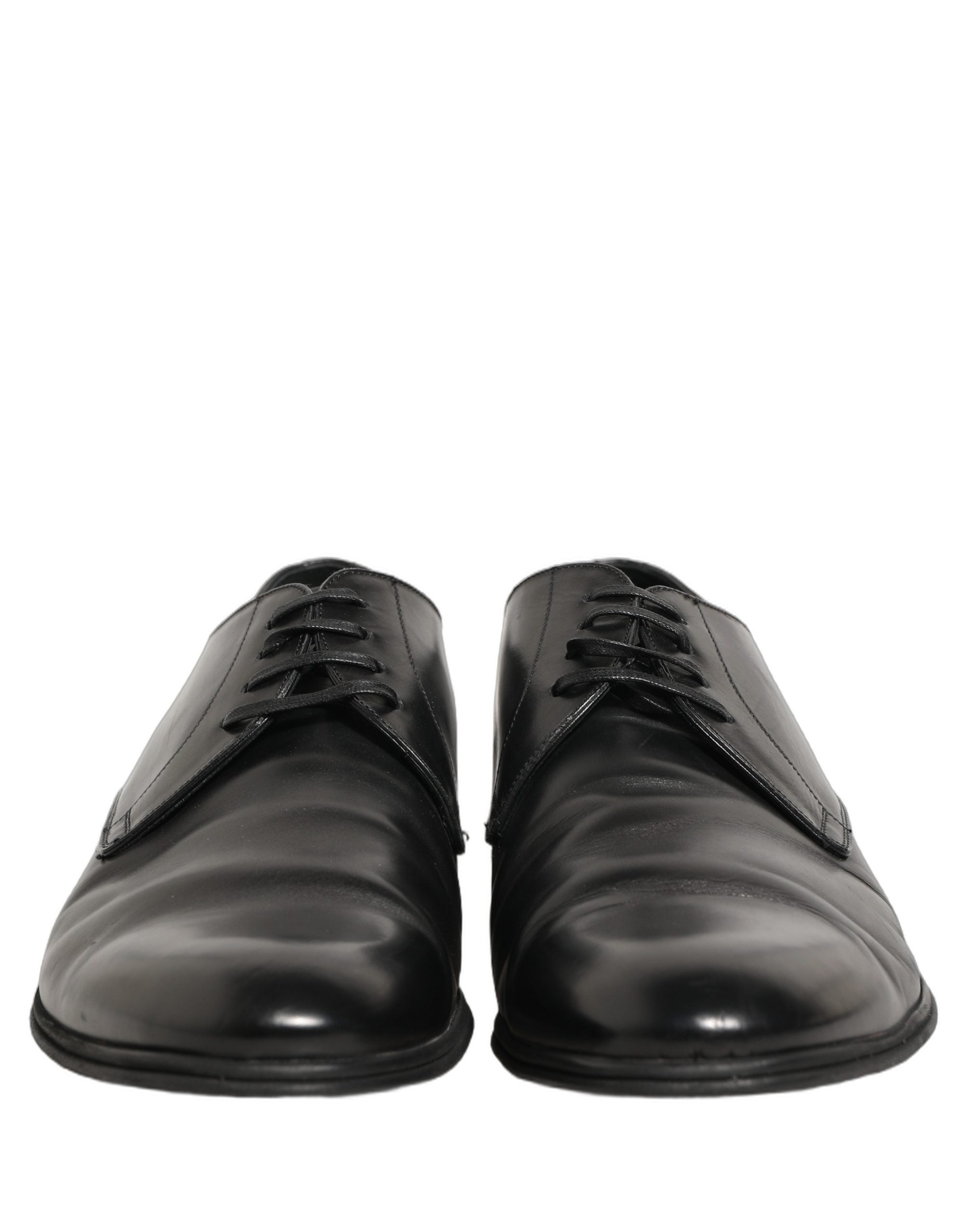 Dolce & Gabbana Schwarze Leder Herren Derby Business-Schuhe