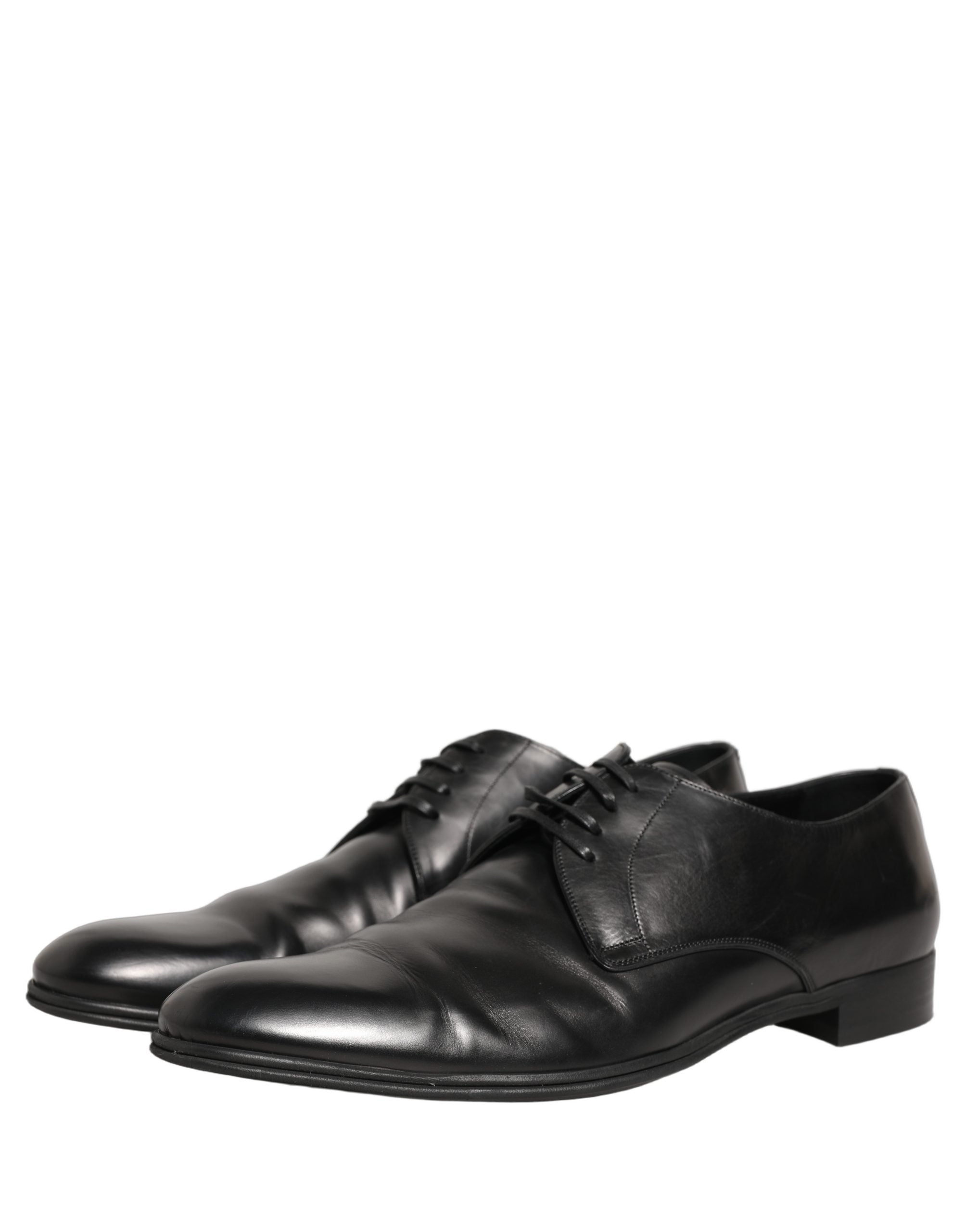 Dolce & Gabbana Schwarze Leder Herren Derby Business-Schuhe