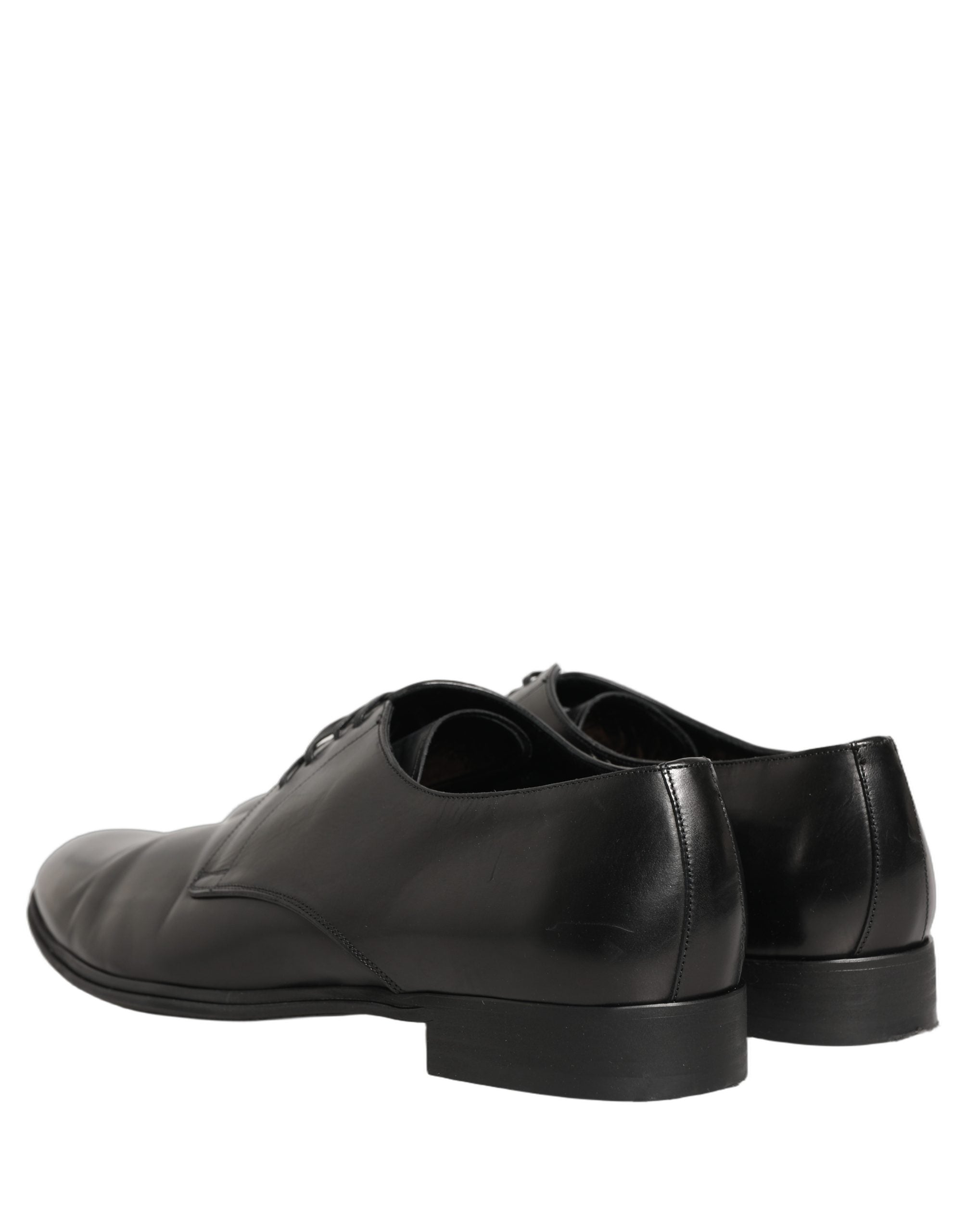 Dolce & Gabbana Schwarze Leder Herren Derby Business-Schuhe