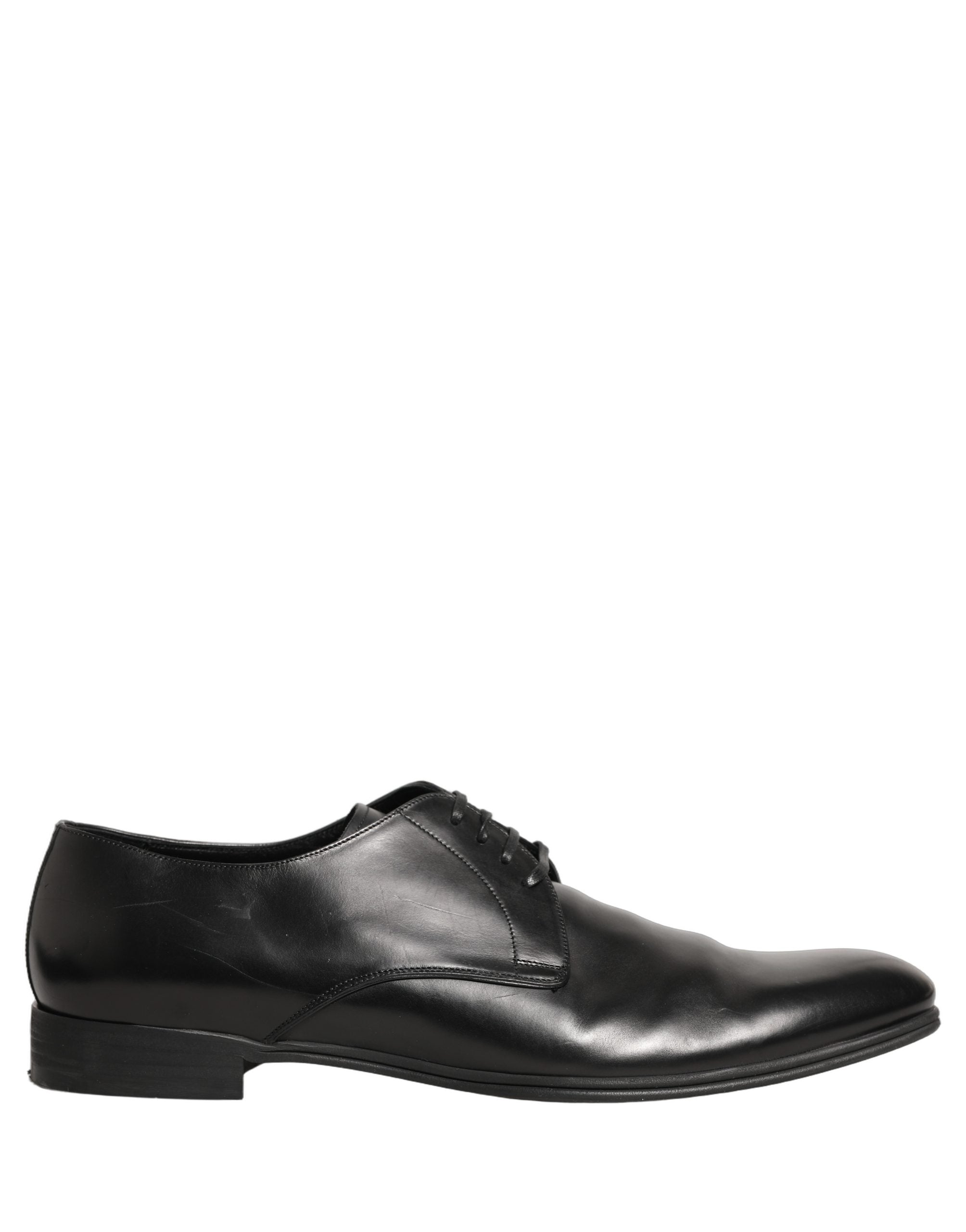 Dolce & Gabbana Schwarze Leder Herren Derby Business-Schuhe