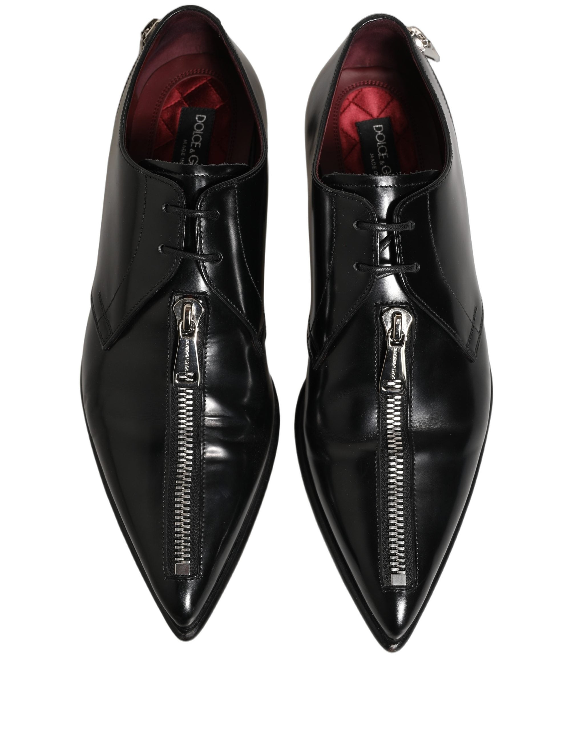 Dolce & Gabbana Schwarze Leder Herren Derby Business-Schuhe