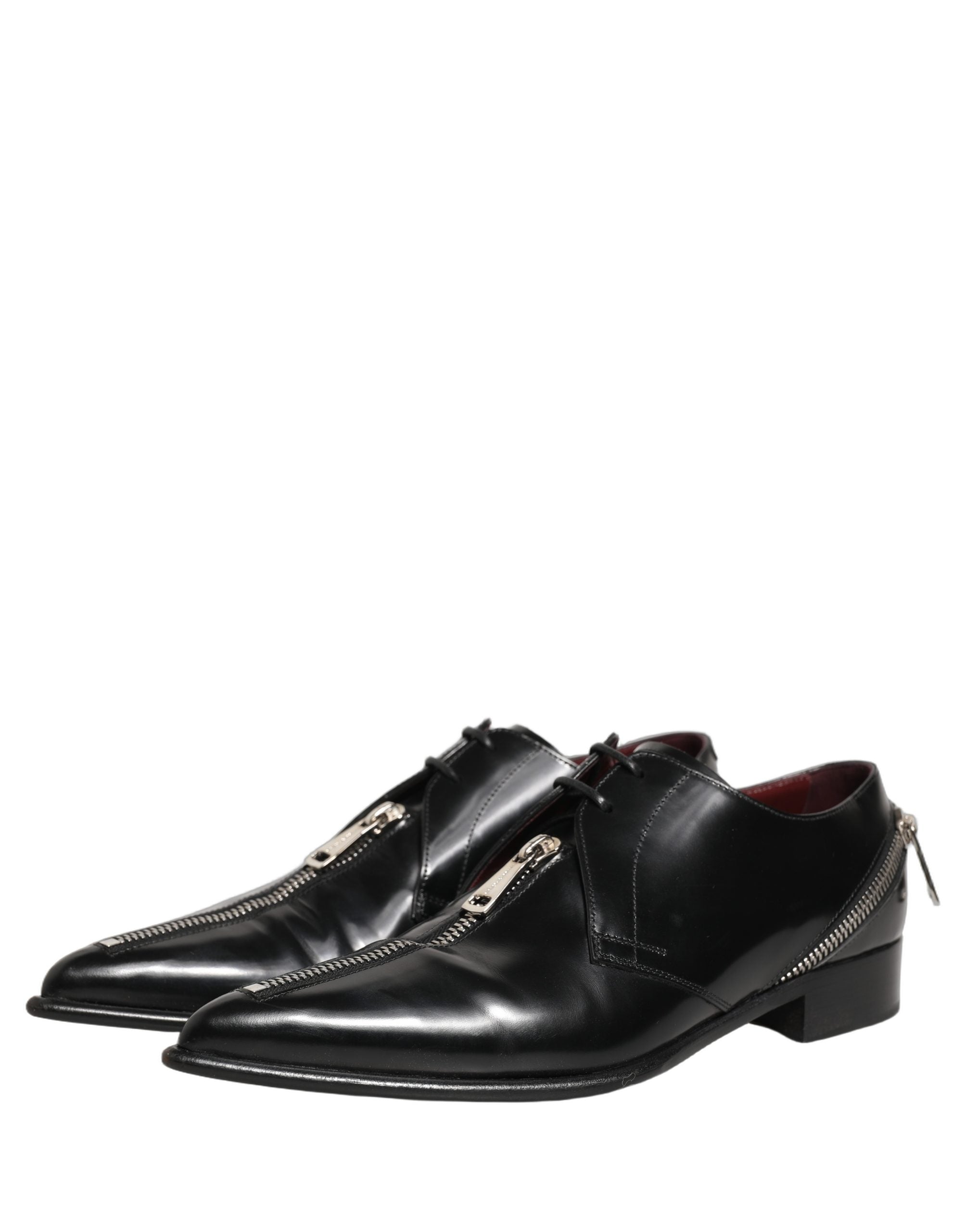 Dolce & Gabbana Schwarze Leder Herren Derby Business-Schuhe