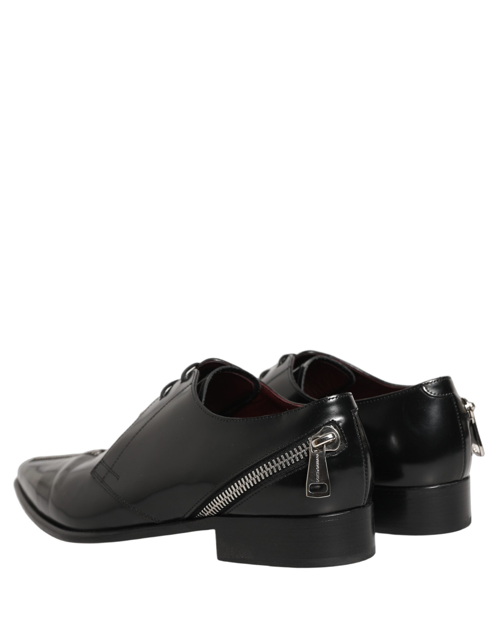 Dolce & Gabbana Schwarze Leder Herren Derby Business-Schuhe