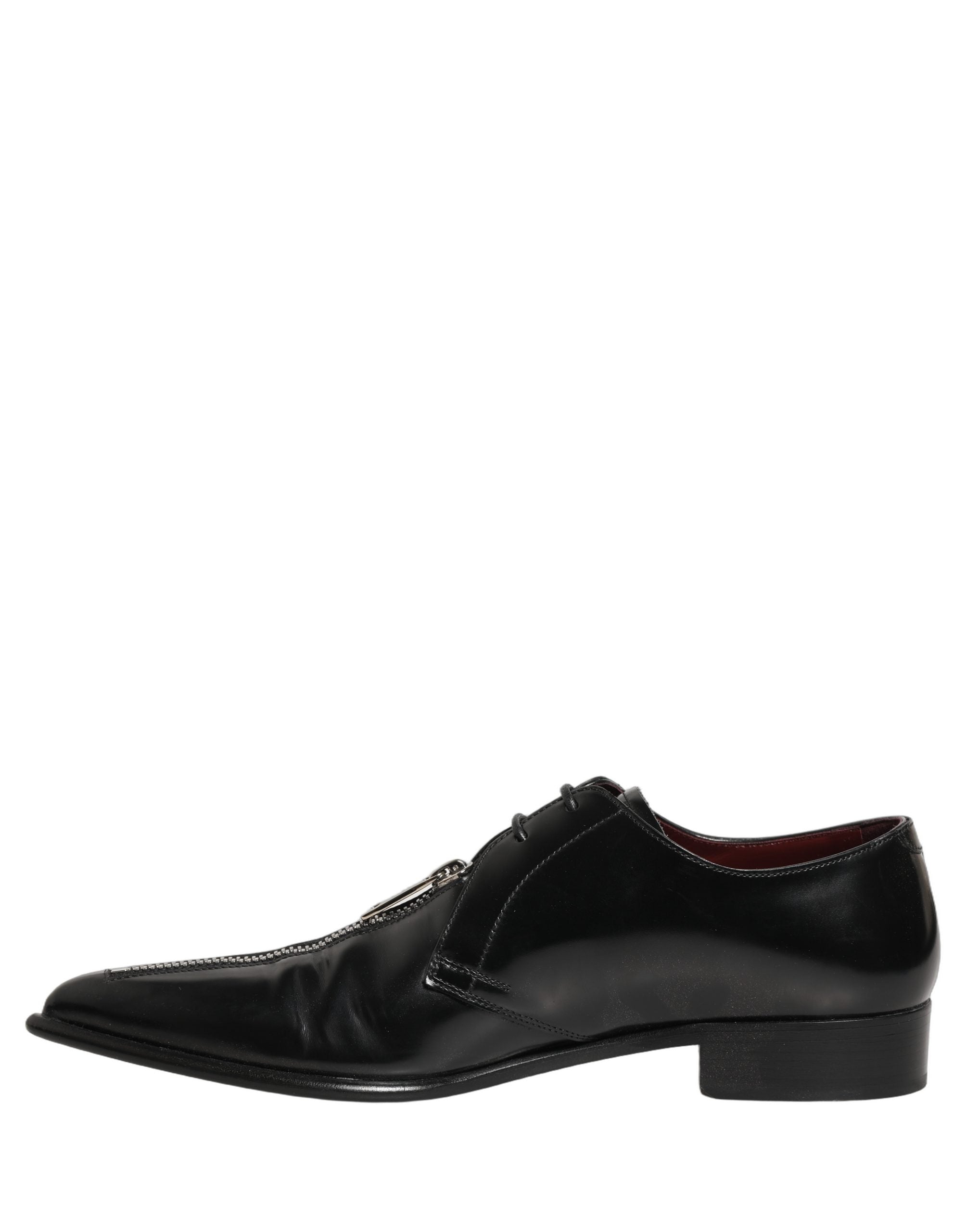 Dolce & Gabbana Schwarze Leder Herren Derby Business-Schuhe
