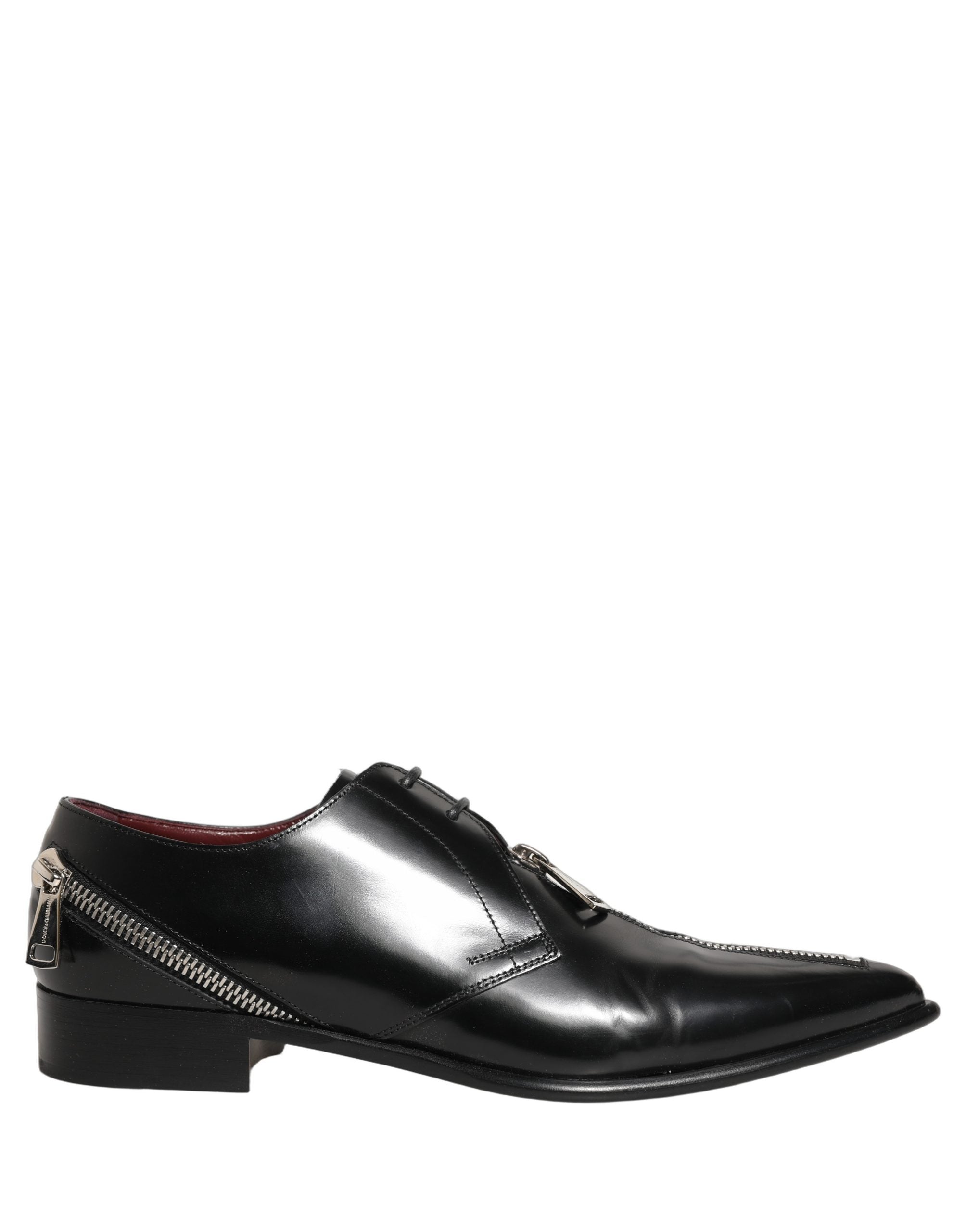 Dolce & Gabbana Schwarze Leder Herren Derby Business-Schuhe