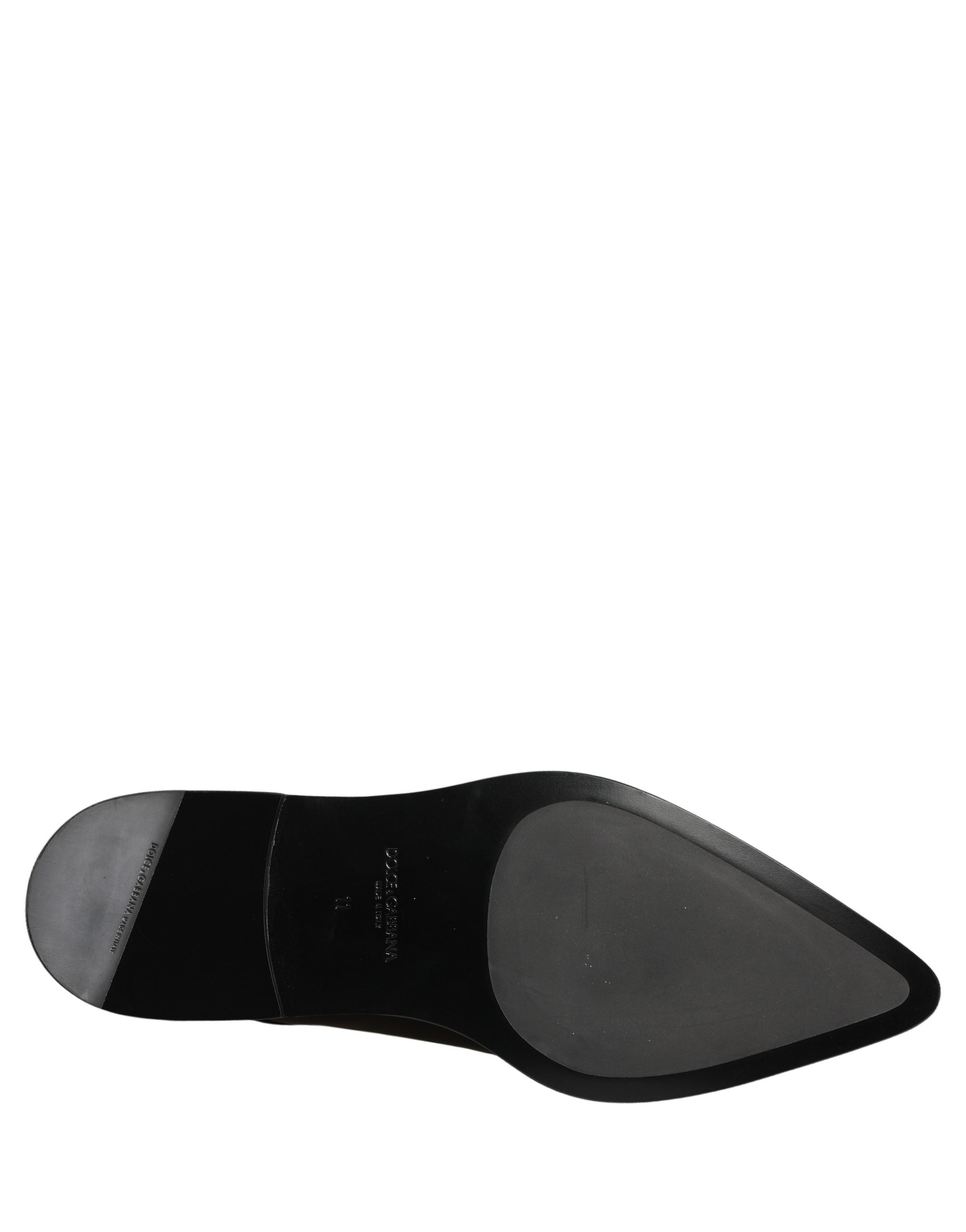 Dolce & Gabbana Schwarze Leder Herren Derby Business-Schuhe