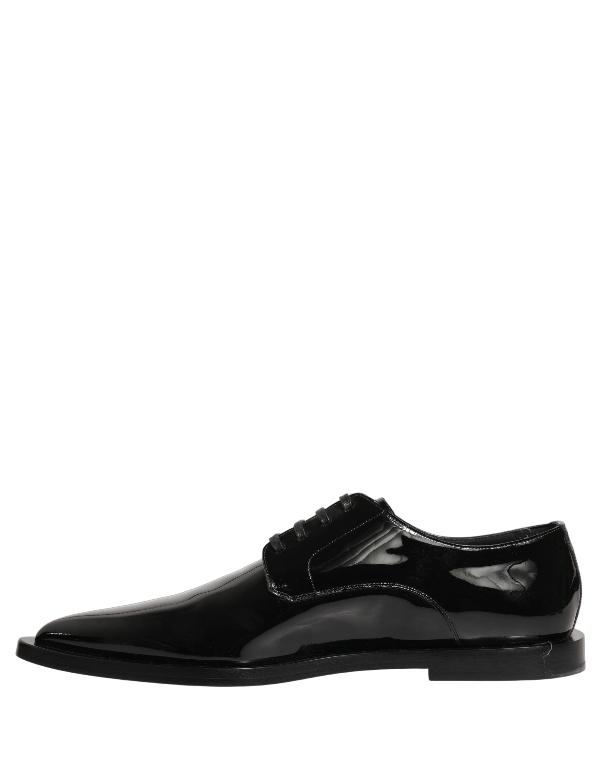 Dolce & Gabbana Schwarze Leder Herren Derby Business-Schuhe