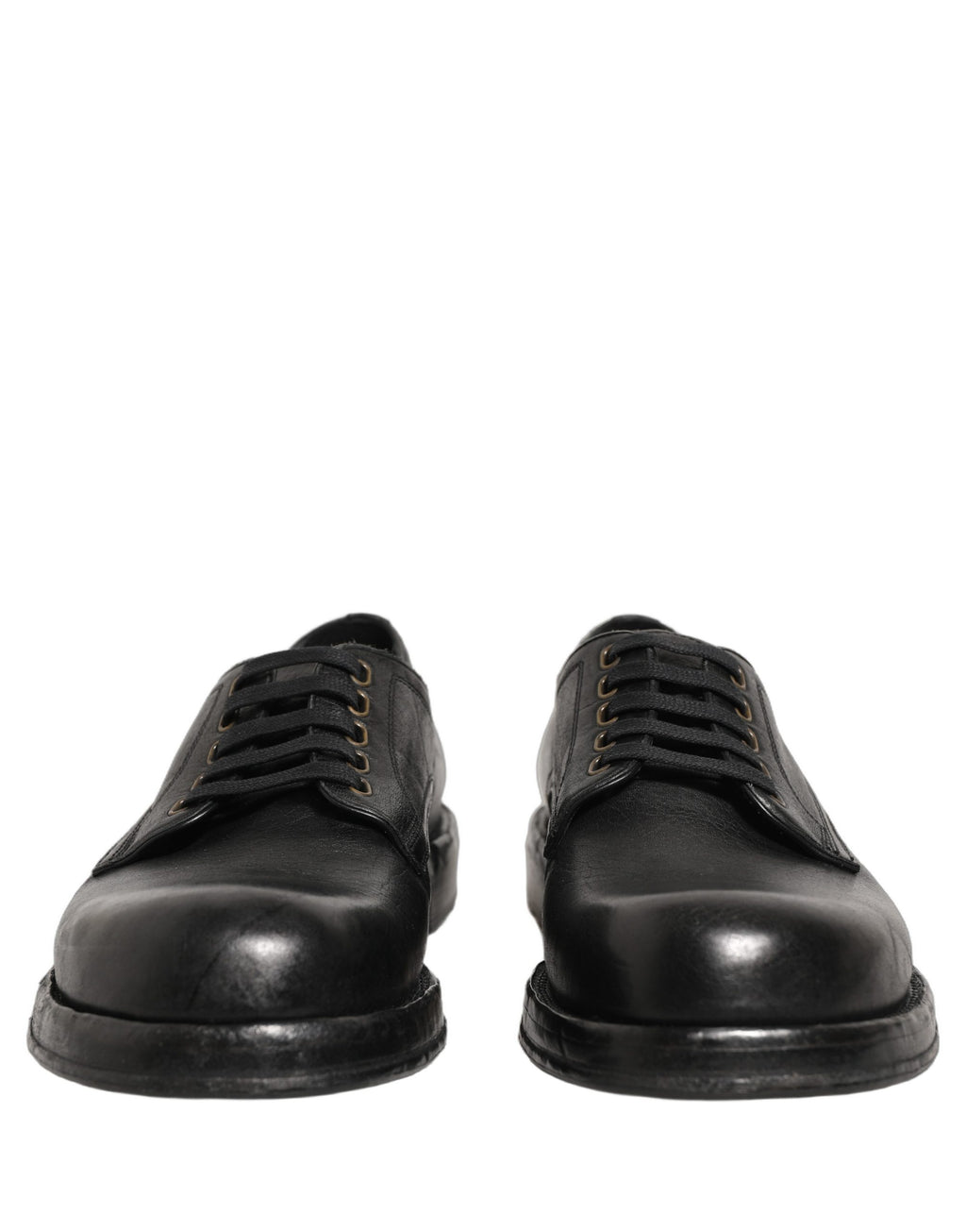 Dolce & Gabbana Schwarze Leder Schnür-Derby-Anzugschuhe für Herren