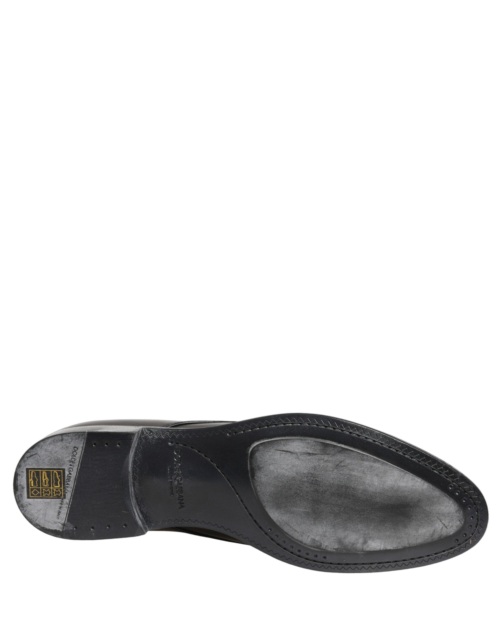 Dolce & Gabbana Schwarze Leder Schnür-Derbys für Herren