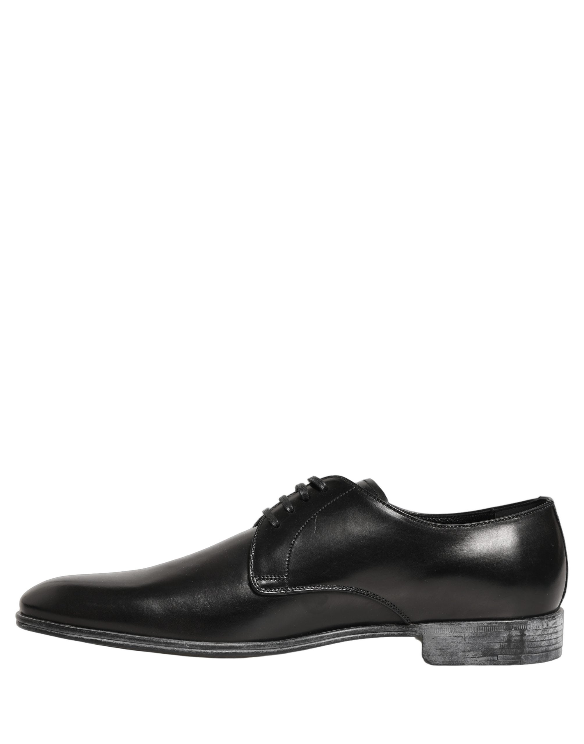 Dolce & Gabbana Schwarze Leder Schnür-Derbys für Herren