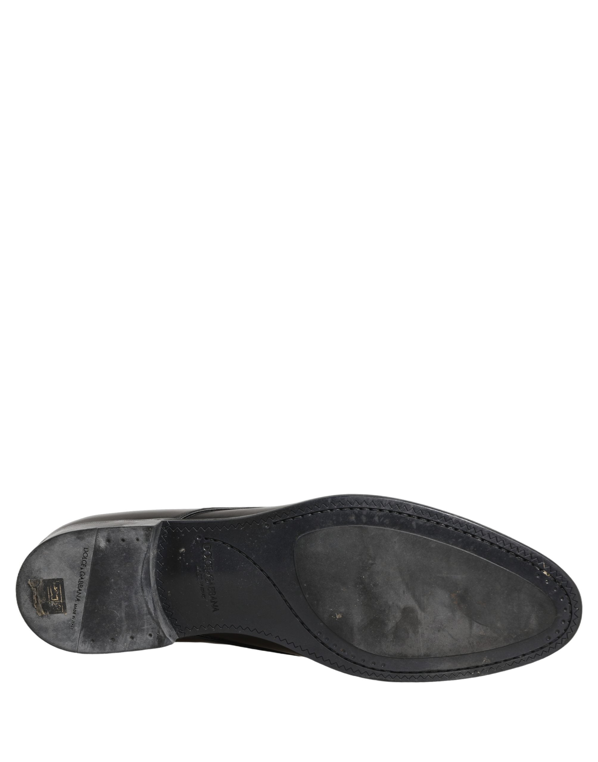 Dolce & Gabbana Schwarze Leder Schnür-Derbys