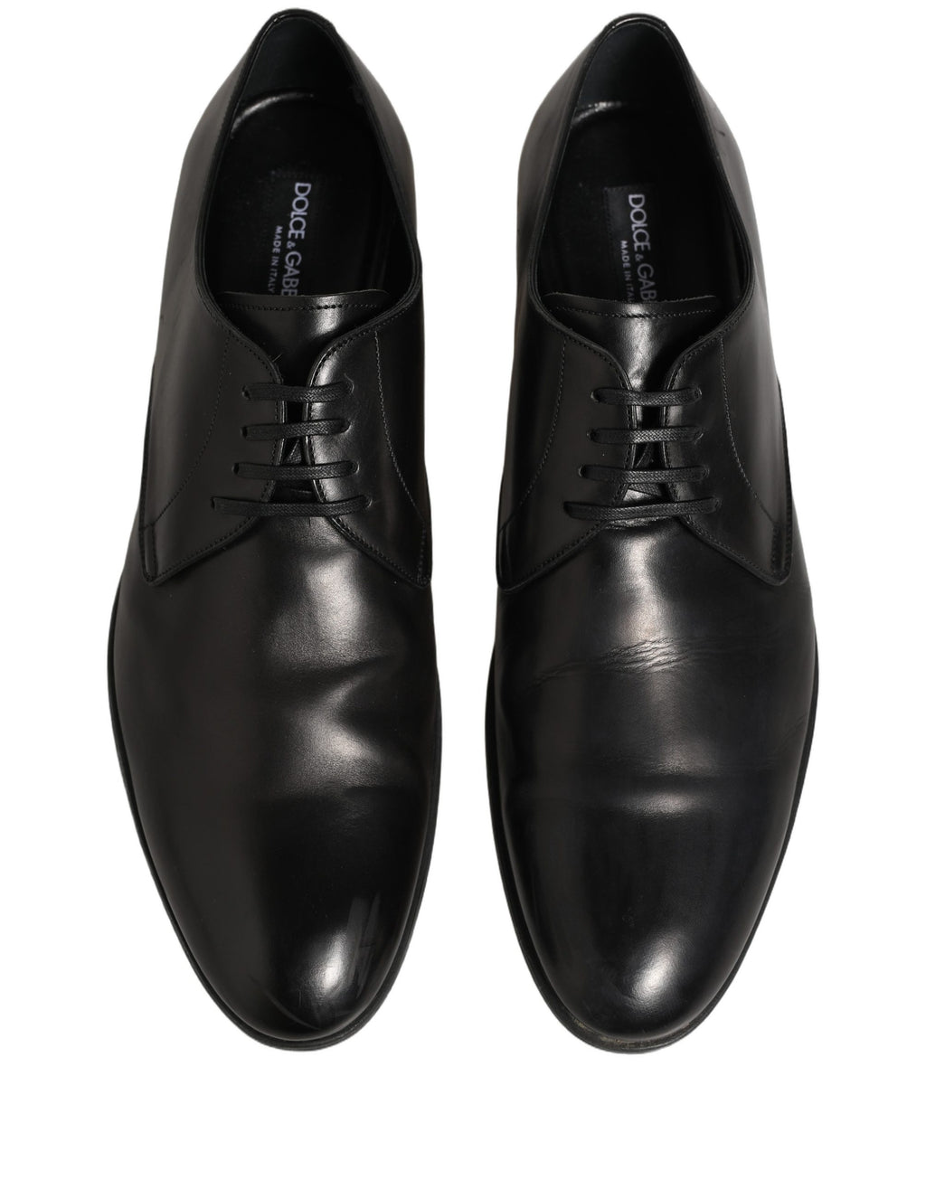 Dolce & Gabbana Schwarze Leder Schnür-Derbys