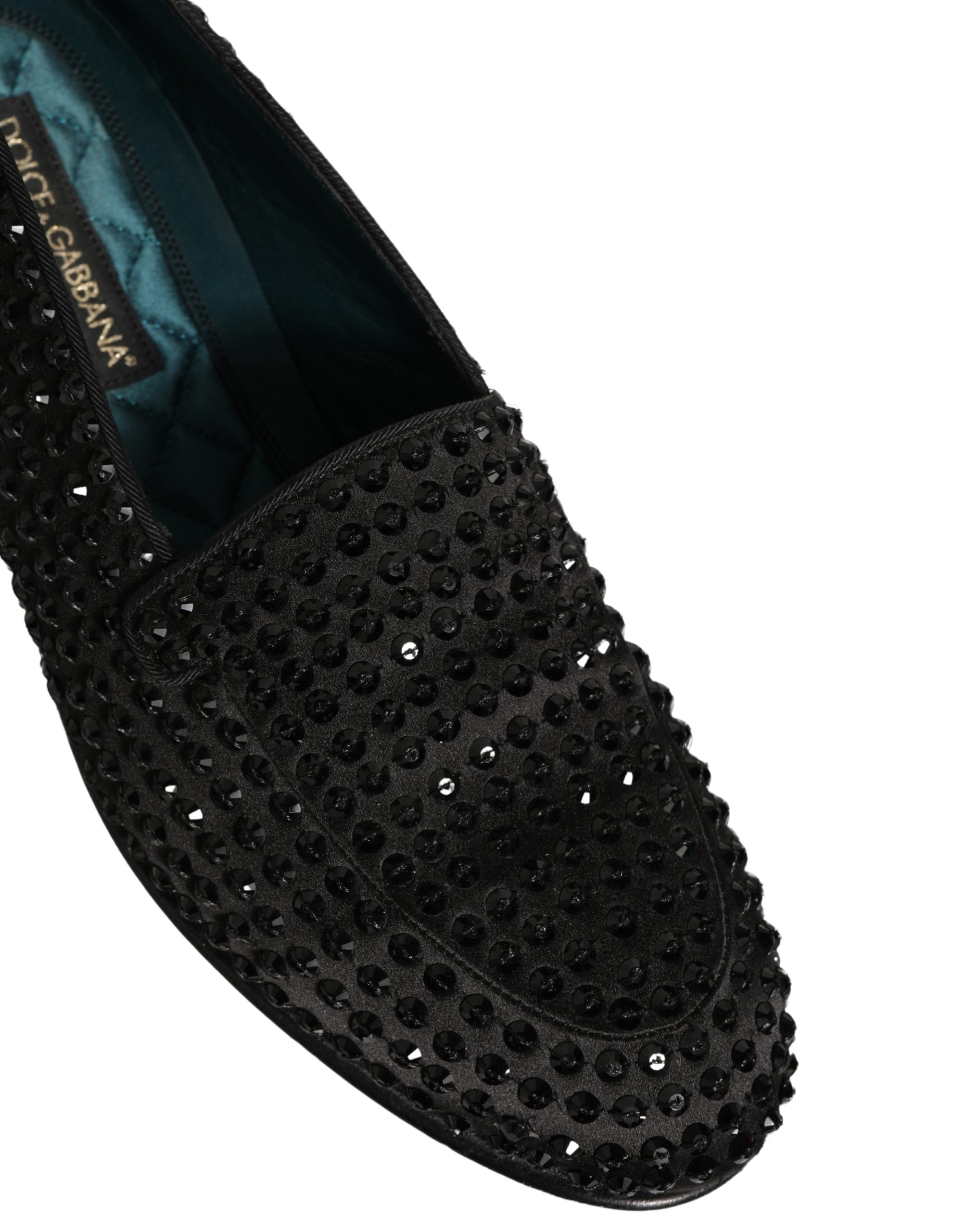 Dolce & Gabbana Schwarze Loafer mit Strassbesatz