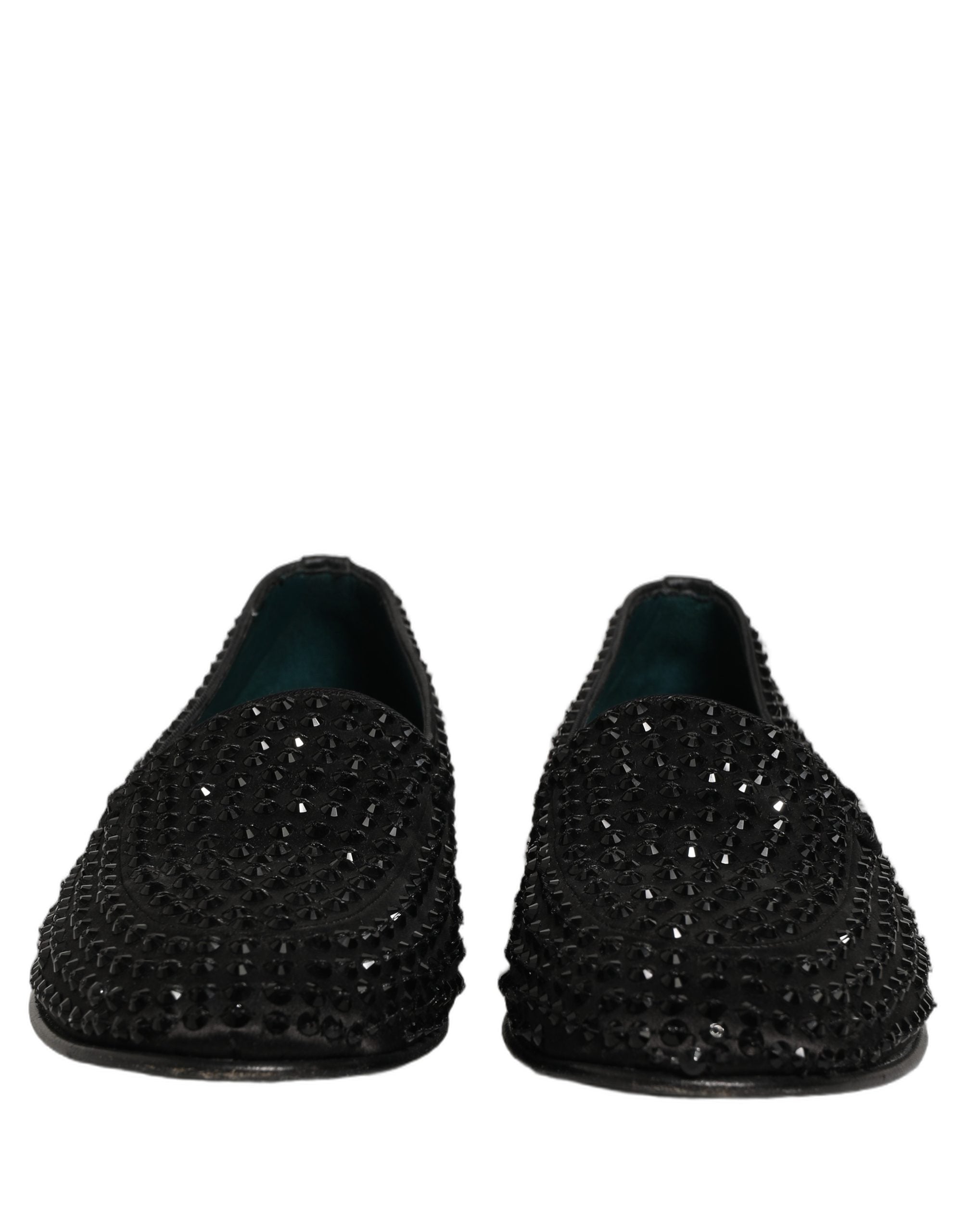 Dolce & Gabbana Schwarze Loafer mit Strassbesatz