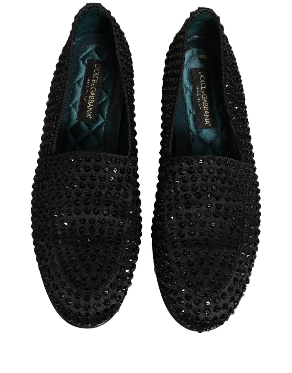 Dolce & Gabbana Schwarze Loafer mit Strassbesatz