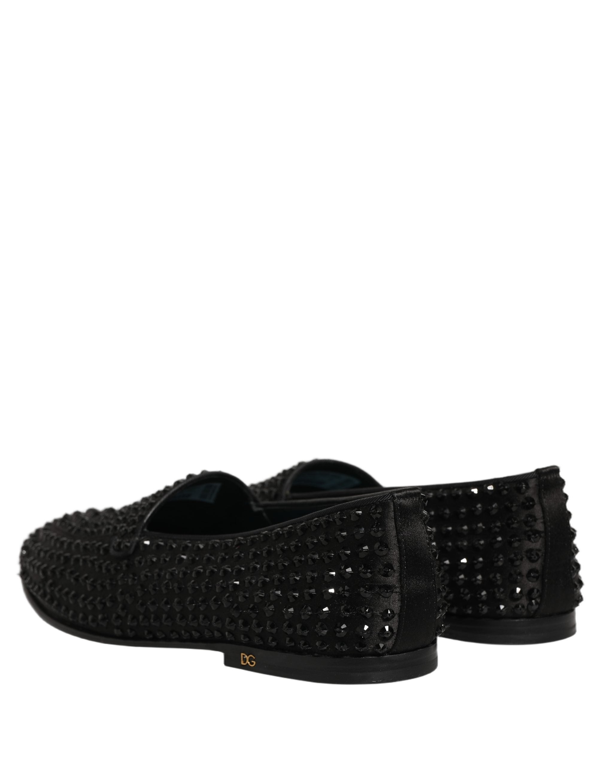 Dolce & Gabbana Schwarze Loafer mit Strassbesatz