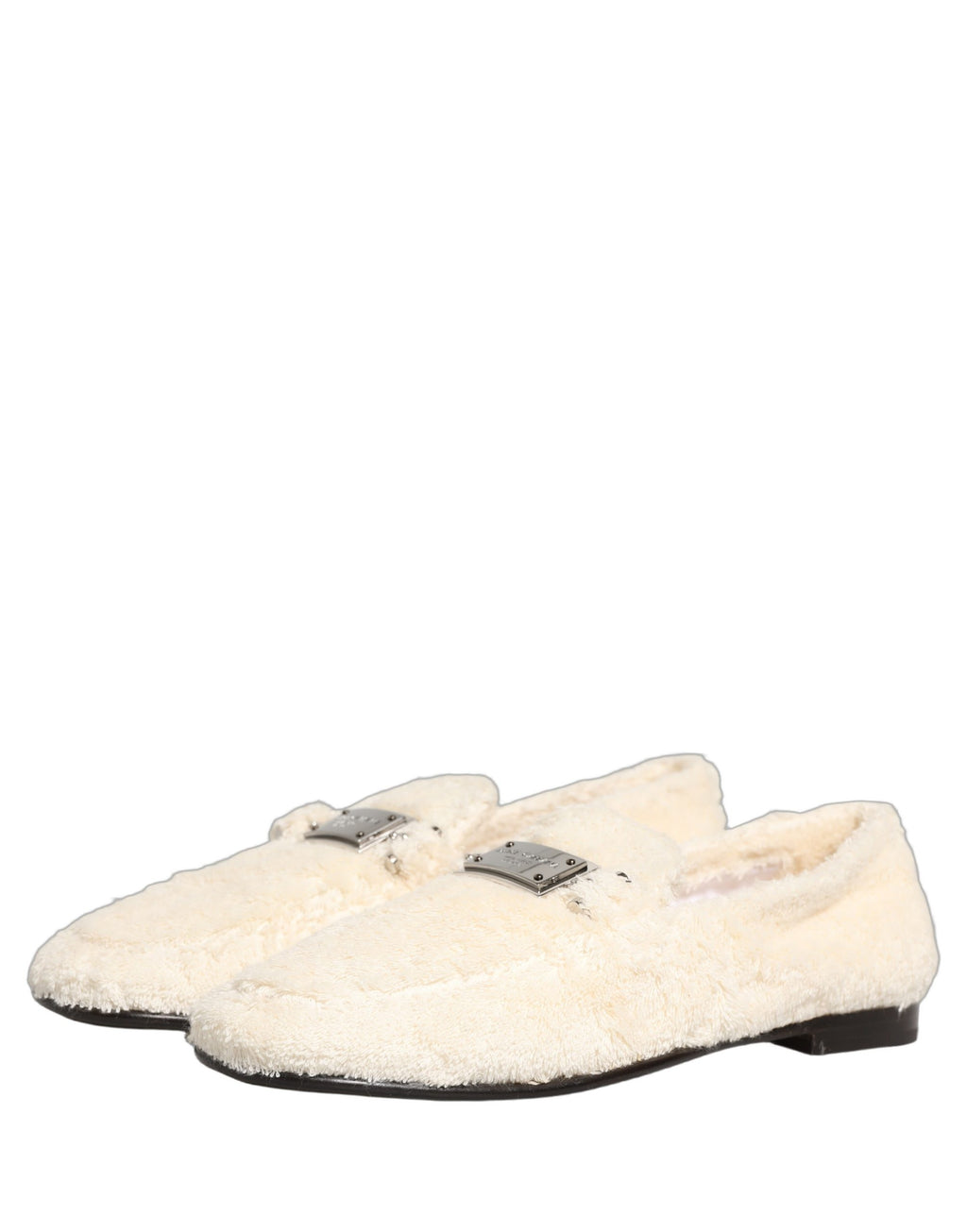 Dolce & Gabbana Weiße Lammfell-Loafer für Herren