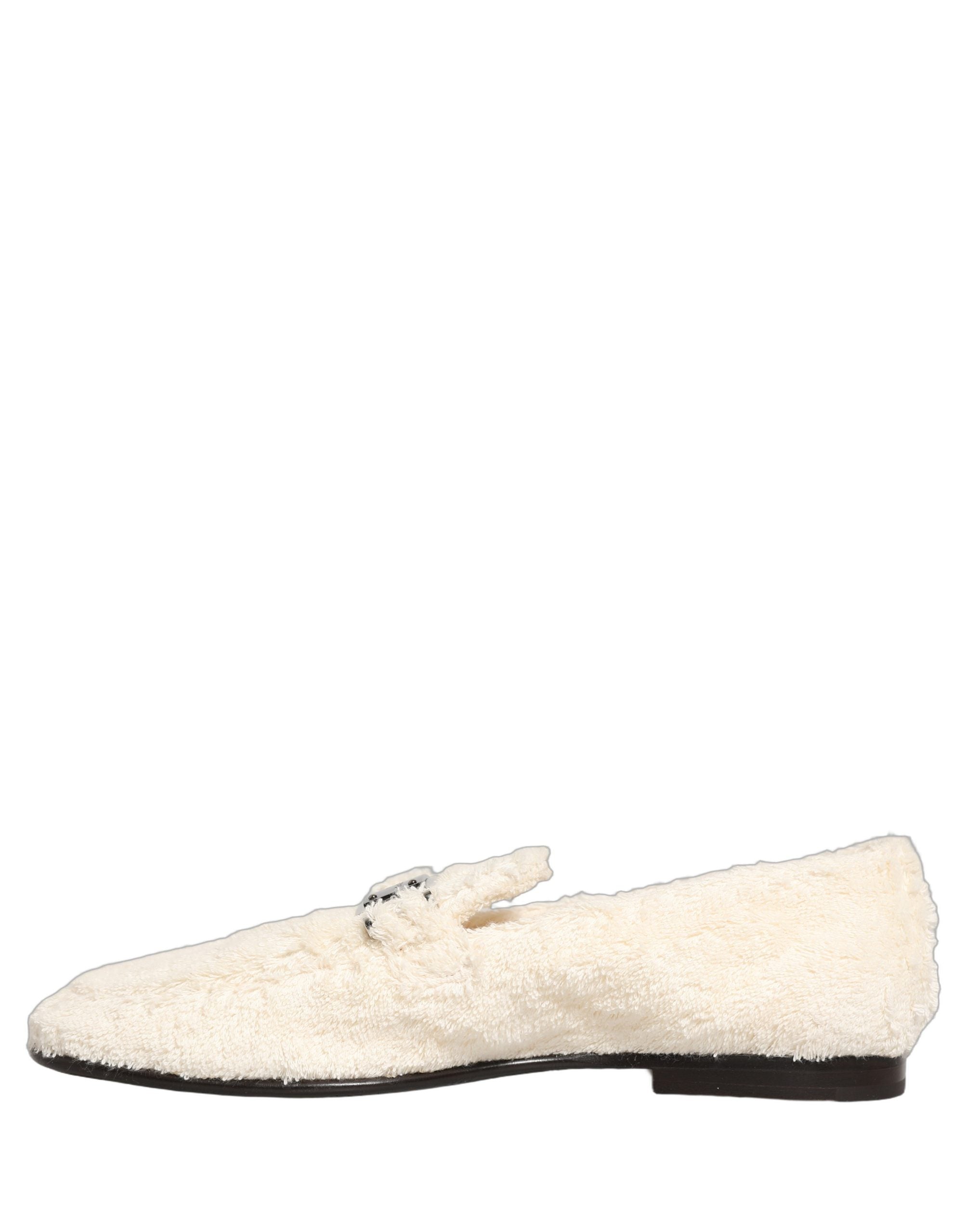 Dolce & Gabbana Weiße Lammfell-Loafer für Herren