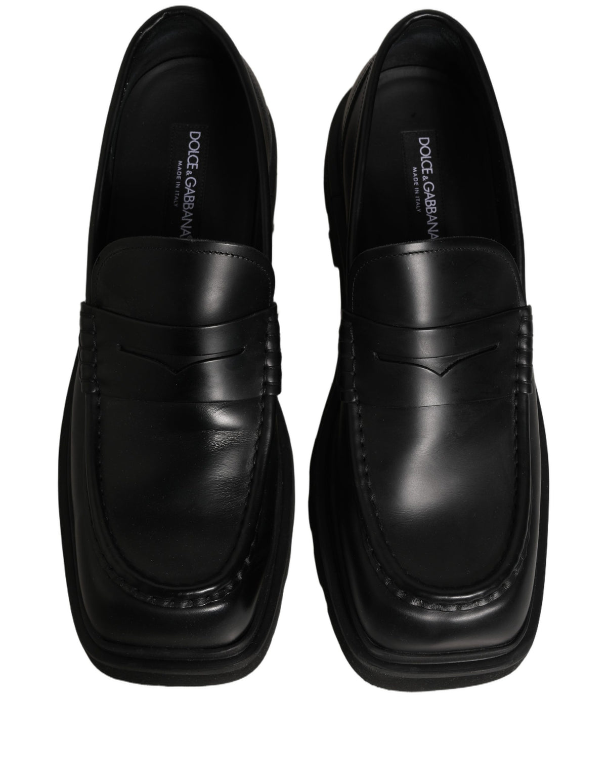 Dolce & Gabbana Schwarze Herren-Loafer aus Kalbsleder