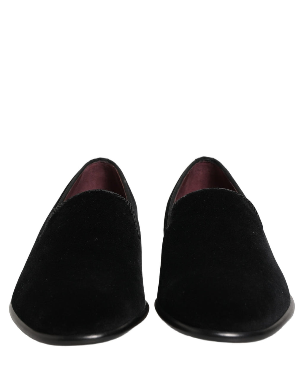 Dolce & Gabbana Schwarzer Samt Loafers Formal Männer Kleid Schuhe