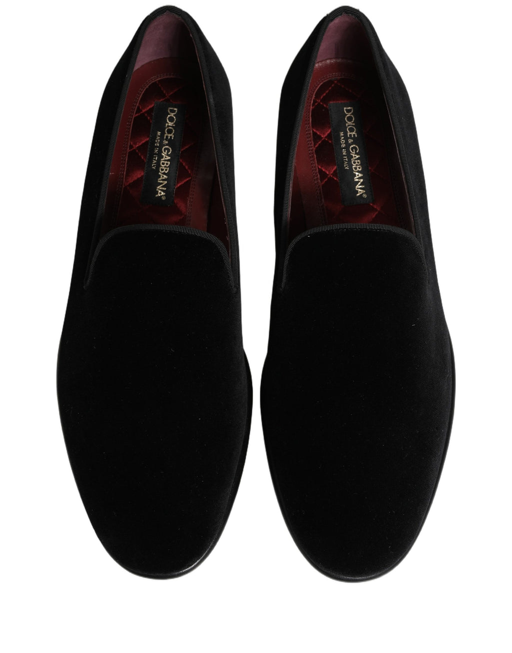 Dolce & Gabbana Schwarzer Samt Loafers Formal Männer Kleid Schuhe