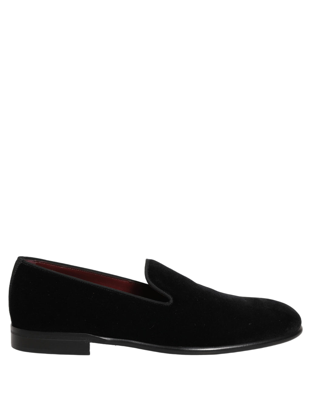 Dolce & Gabbana Schwarzer Samt Loafers Formal Männer Kleid Schuhe